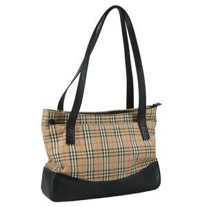 Burberry Nova Check Tote Bag Canvas Beige